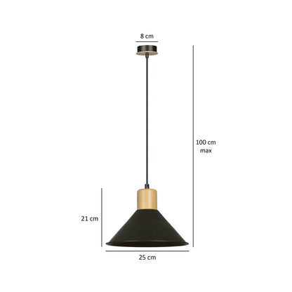 Emibig Rowen 1 Black Pendant