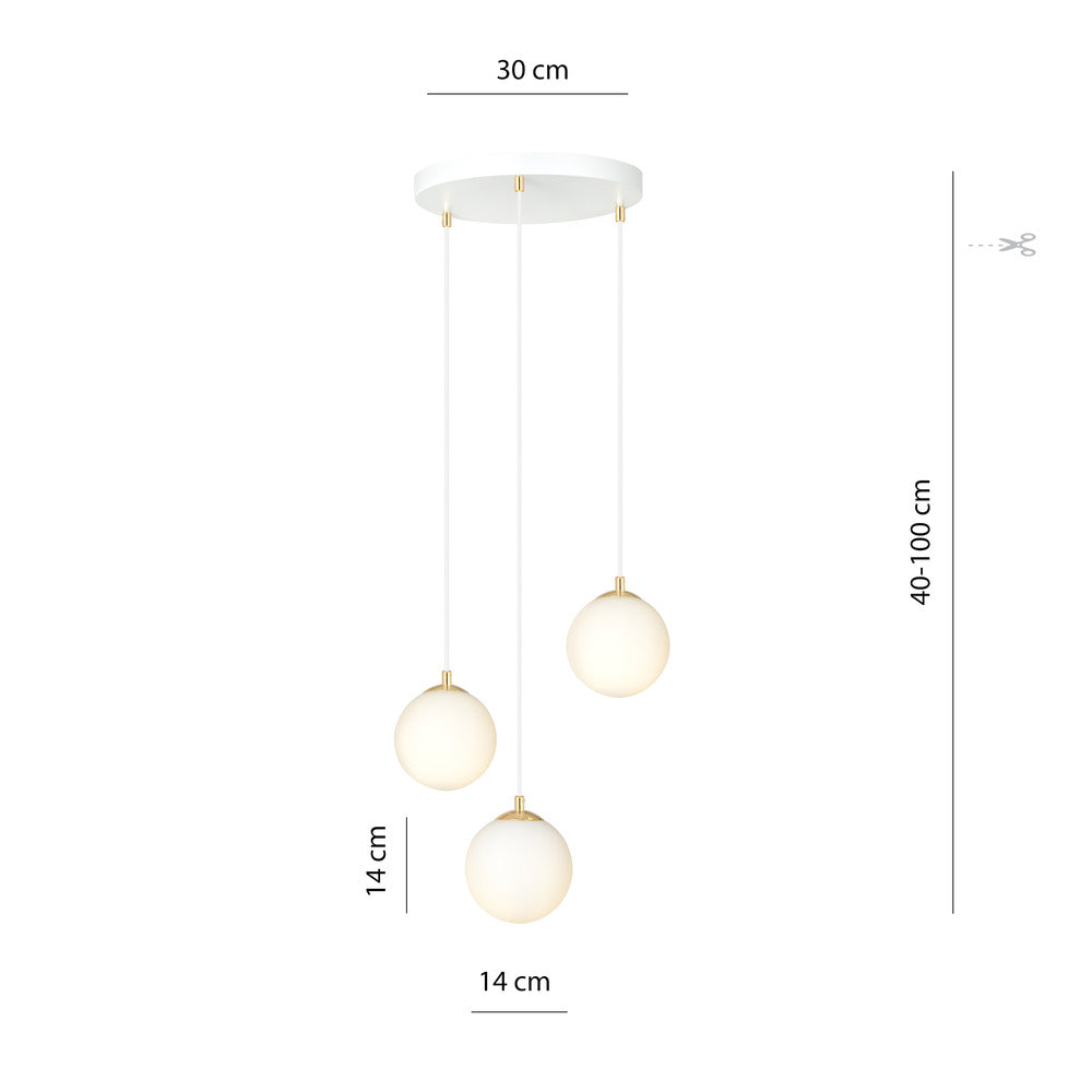 Emibig Royal 3 Pendant White