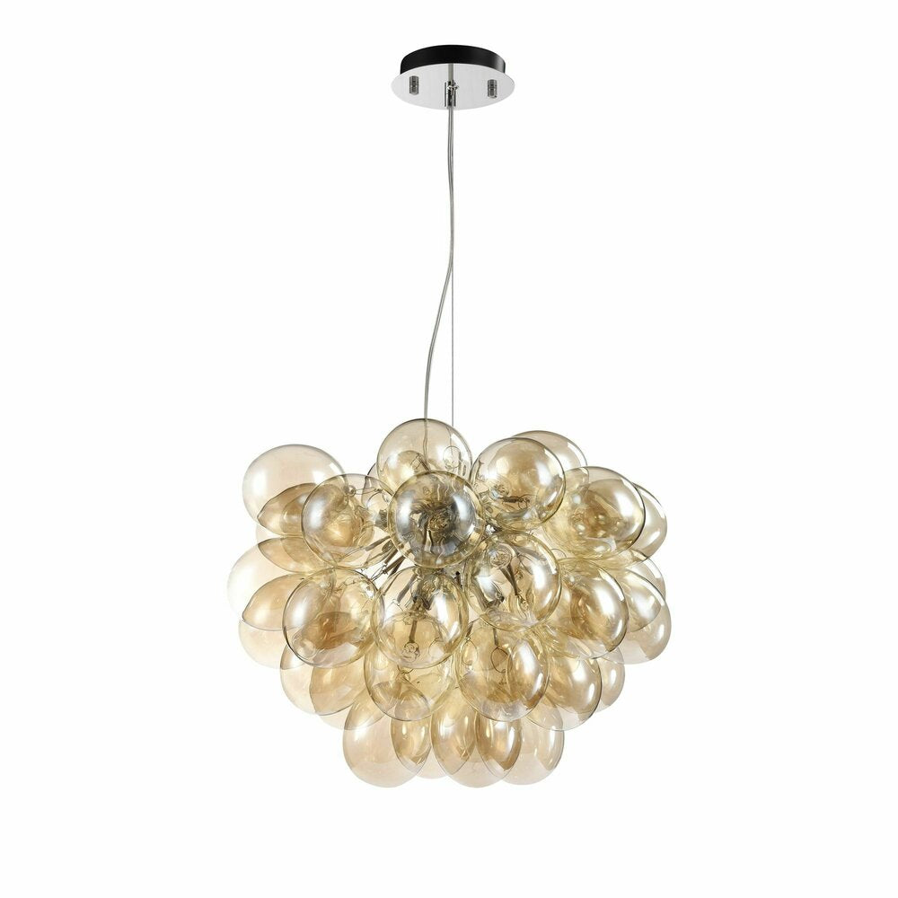 Maytoni Balbo Nickel/Brown Pendant Light 8 Bulbs