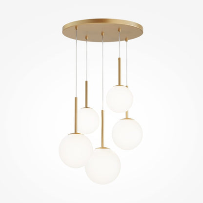 Люстра Maytoni Basic форма златна/бяла 5 лампи MOD321PL05G1