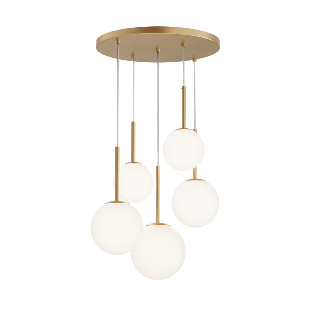 Люстра Maytoni Basic форма златна/бяла 5 лампи MOD321PL05G1