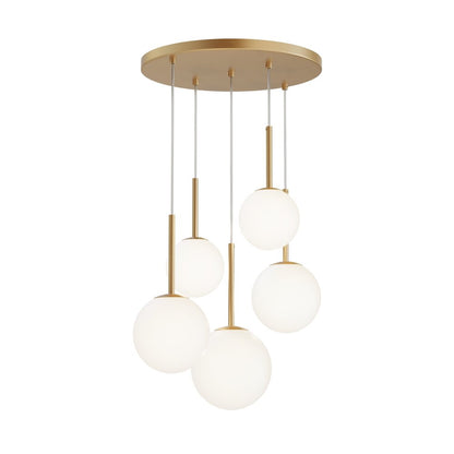 Люстра Maytoni Basic форма златна/бяла 5 лампи MOD321PL05G1