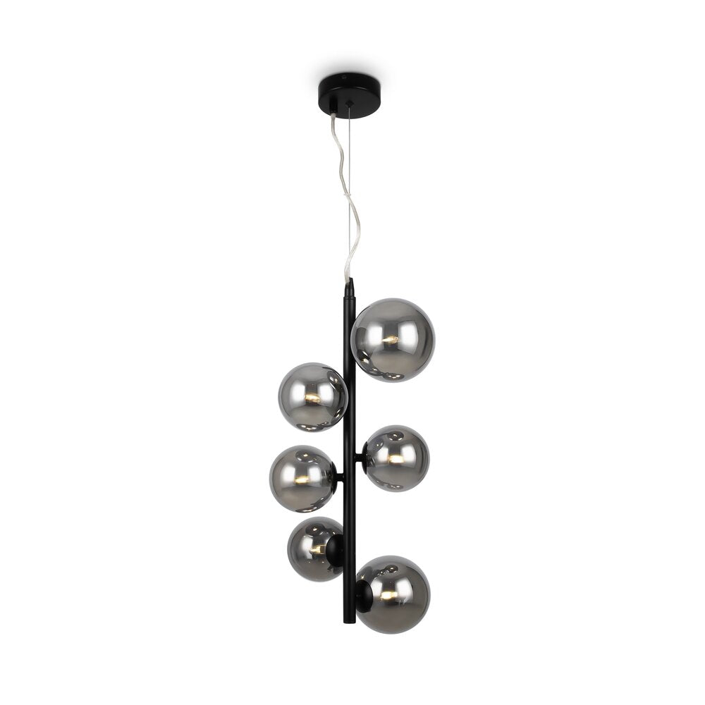 Люстра Maytoni Dallas черна/сива 6 лампи