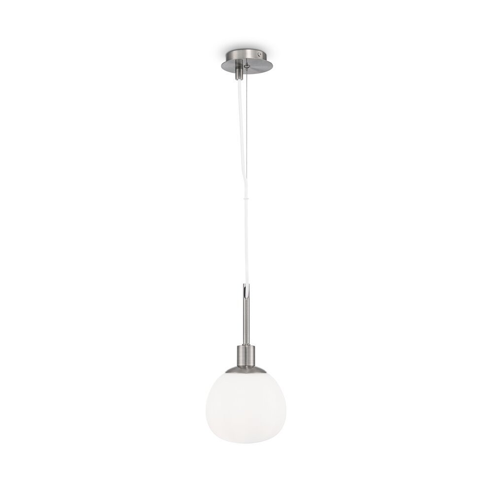 Maytoni Erich Nickel/White Pendant Light 1 Bulb