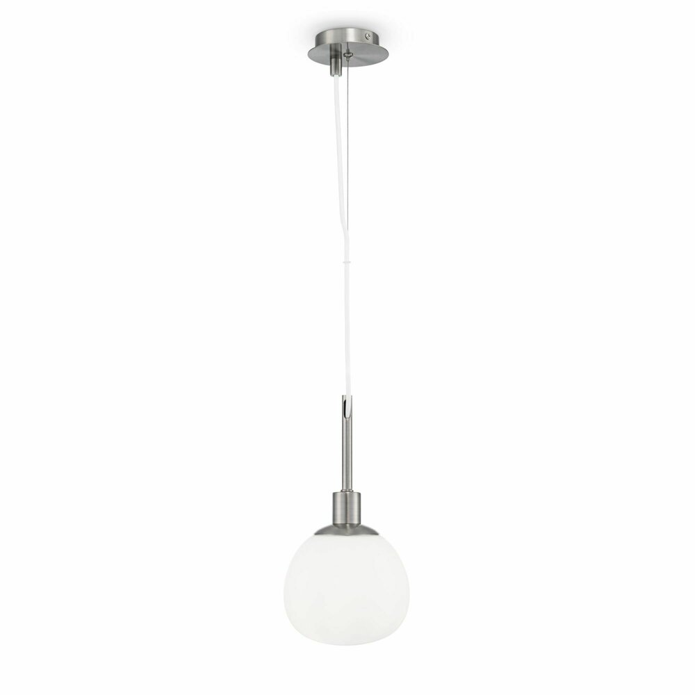 Maytoni Erich Nickel/White Pendant Light 1 Bulb