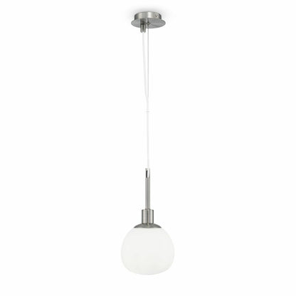 Maytoni Erich Nickel/White Pendant Light 1 Bulb