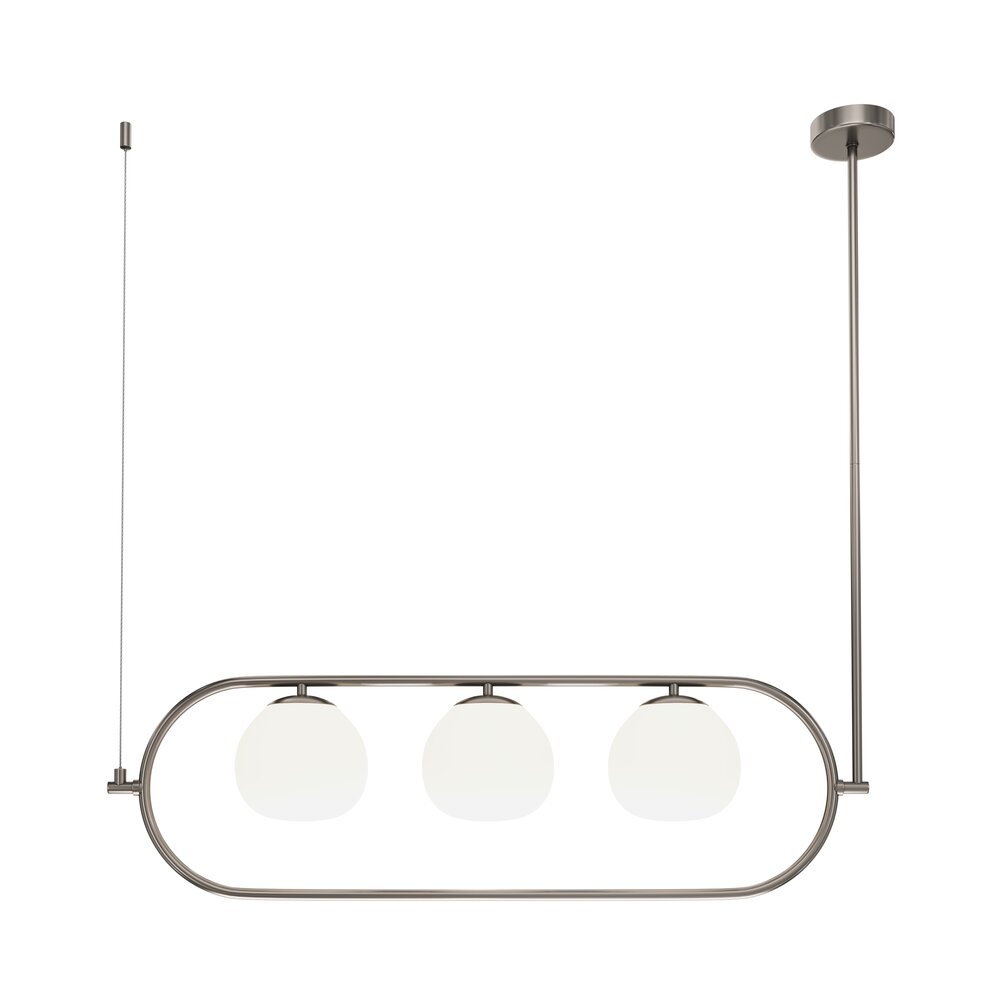 Maytoni Erich Nickel/White Pendant Light 3 Bulbs
