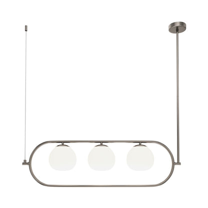 Maytoni Erich Nickel/White Pendant Light 3 Bulbs