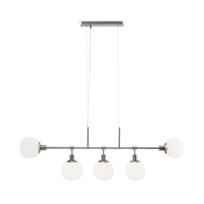 Maytoni Erich Nickel/White Pendant Light 5 Bulbs
