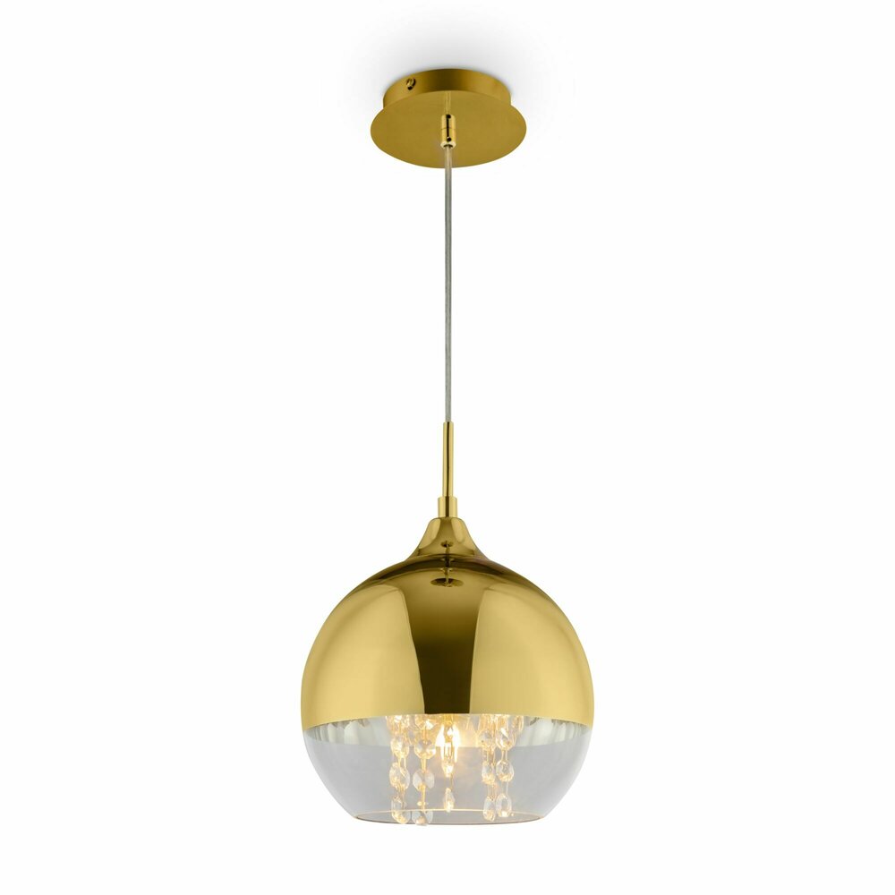 Люстра Maytoni Fermi златна/прозрачна 1 крушка 25.5 x 27 см