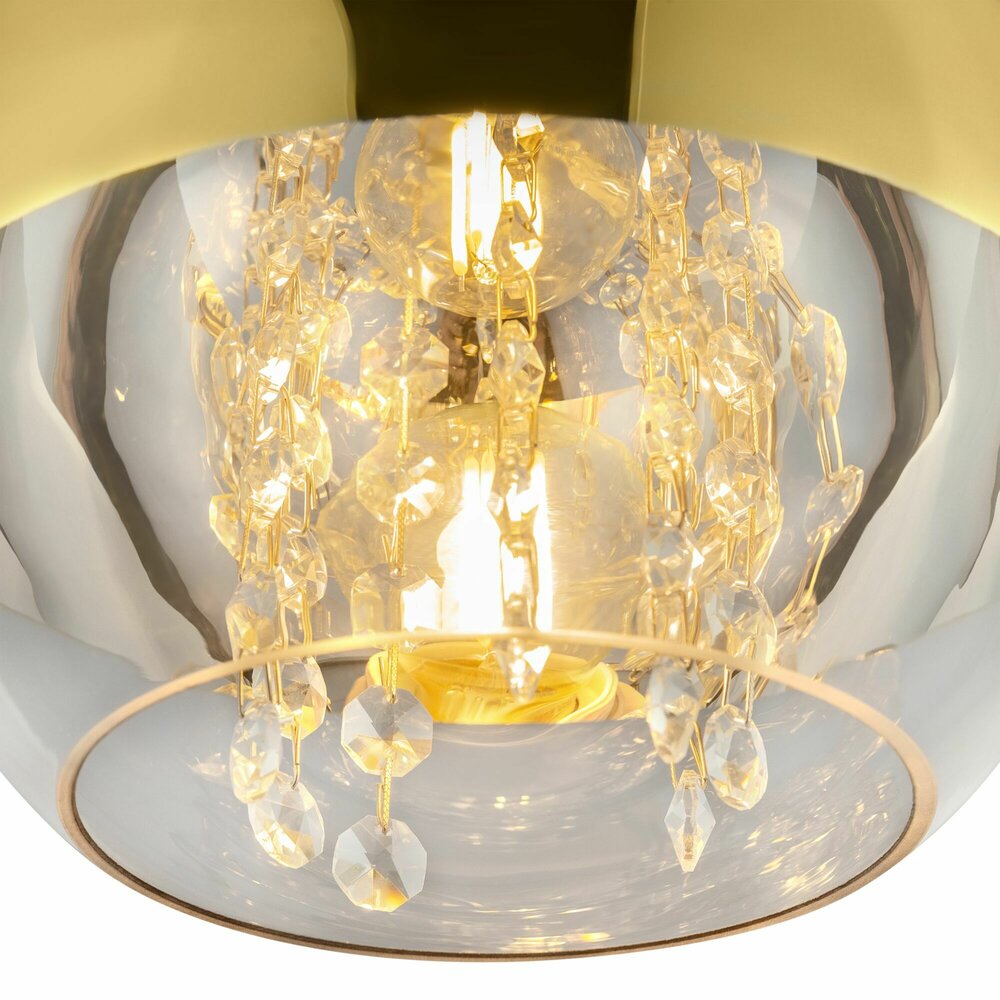 Люстра Maytoni Fermi златна/прозрачна 1 крушка 25.5 x 27 см