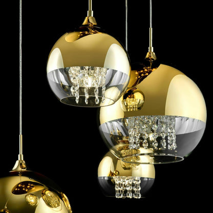 Maytoni Fermi Pendant Gold/Transparent 5 Bulbs
