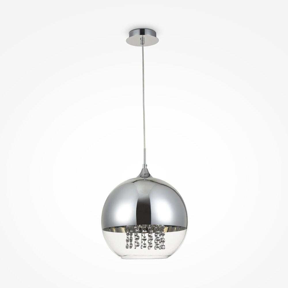 Maytoni Fermi Nickel/Transparent 1 Bulb Pendant 38 x 38 cm