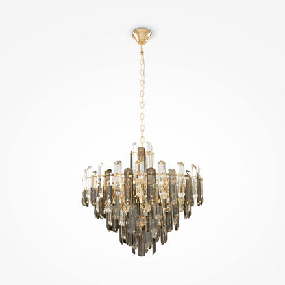 Maytoni Flare Gold/Transparent Pendant Light 8 Bulbs