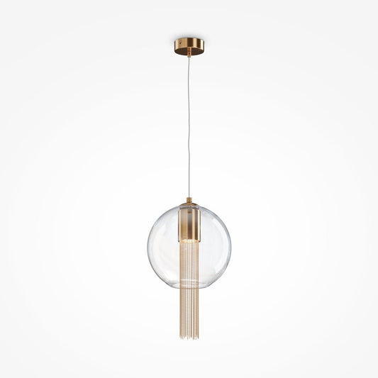 Люстра Maytoni Flusso бронзова/прозрачна 1 крушка 33.5 x 57 см