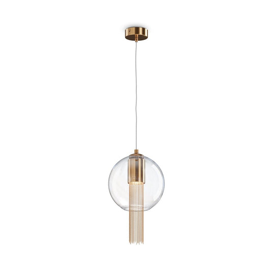 Люстра Maytoni Flusso бронзова/прозрачна 1 крушка 41.5 x 28 см
