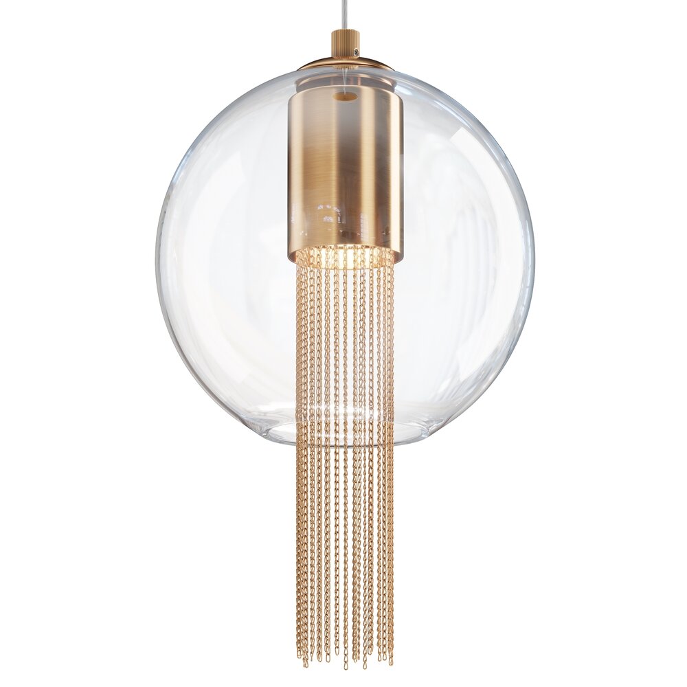 Maytoni Flusso LED Pendant Bronze/Transparent 1 Bulb 41.5 x 28 cm