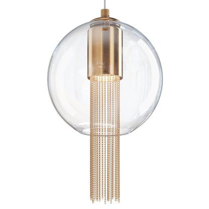 Maytoni Flusso LED Pendant Bronze/Transparent 1 Bulb 41.5 x 28 cm
