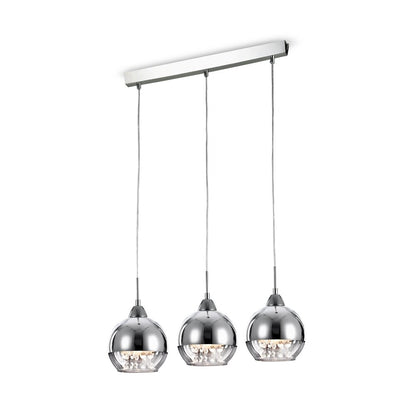 Maytoni Iceberg Nickel/Clear Pendant Light 3 Bulbs