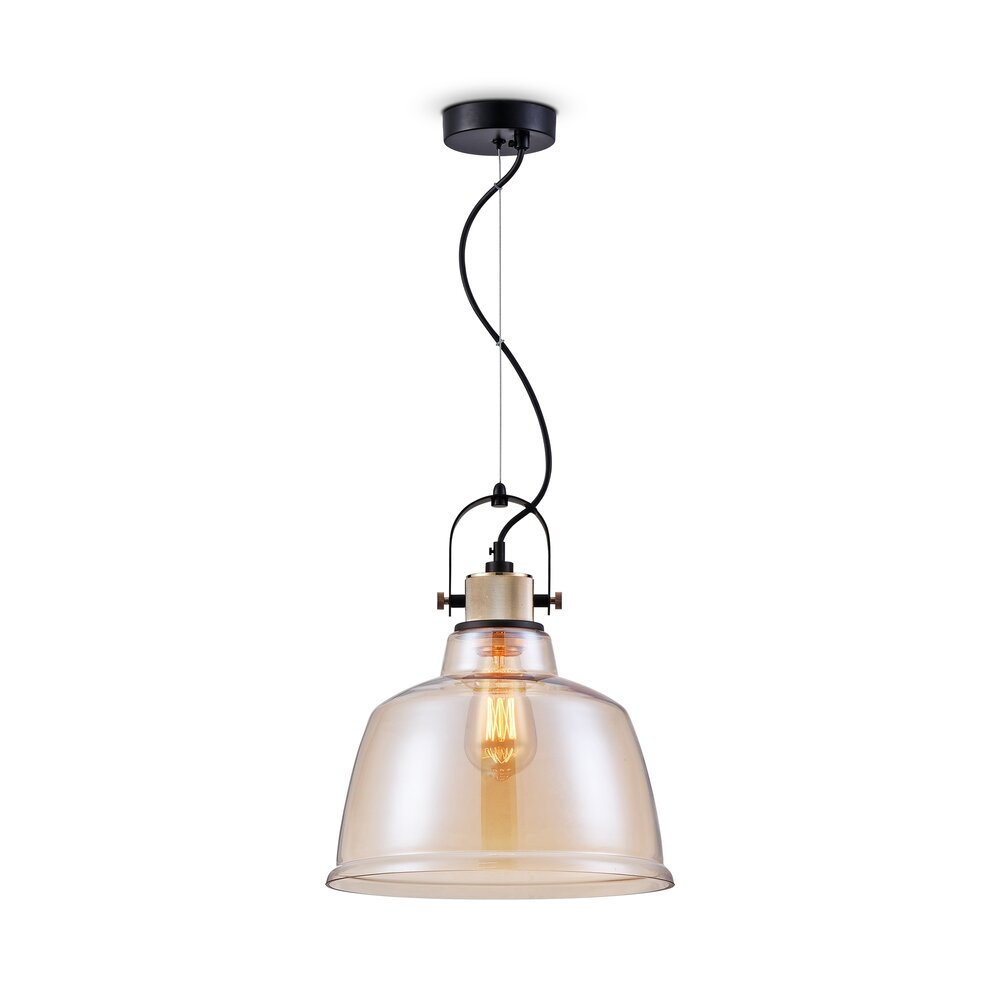 Maytoni Irving Pendant Black/Yellow 1 Bulb