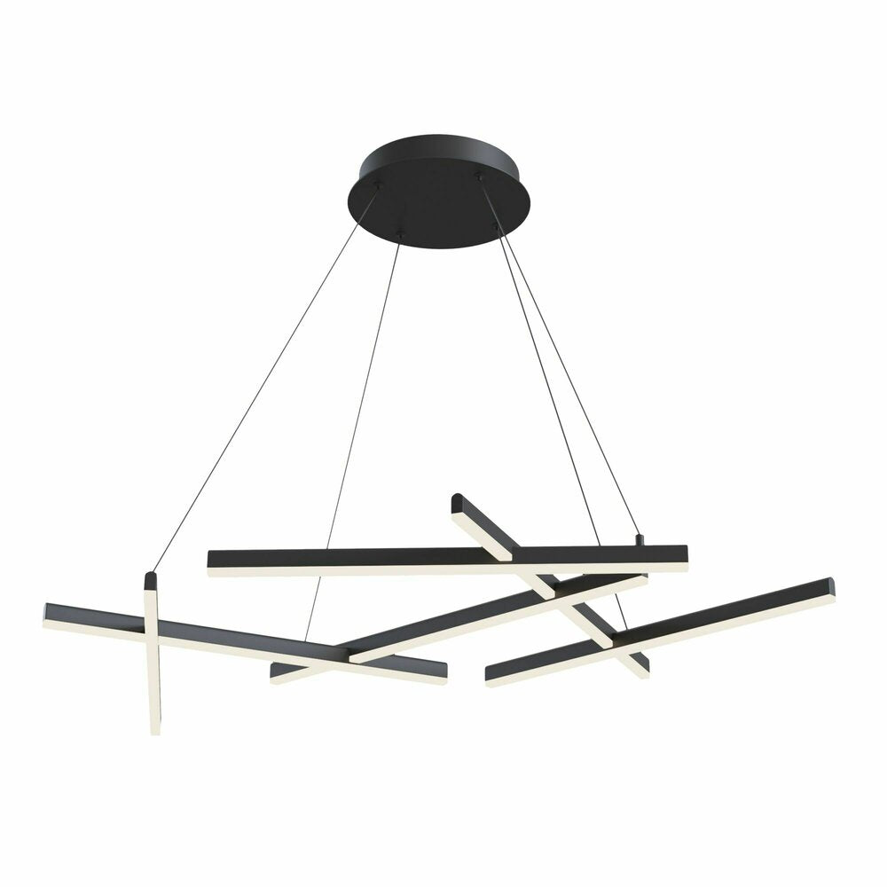 Maytoni Line Black LED Pendant Light x 6