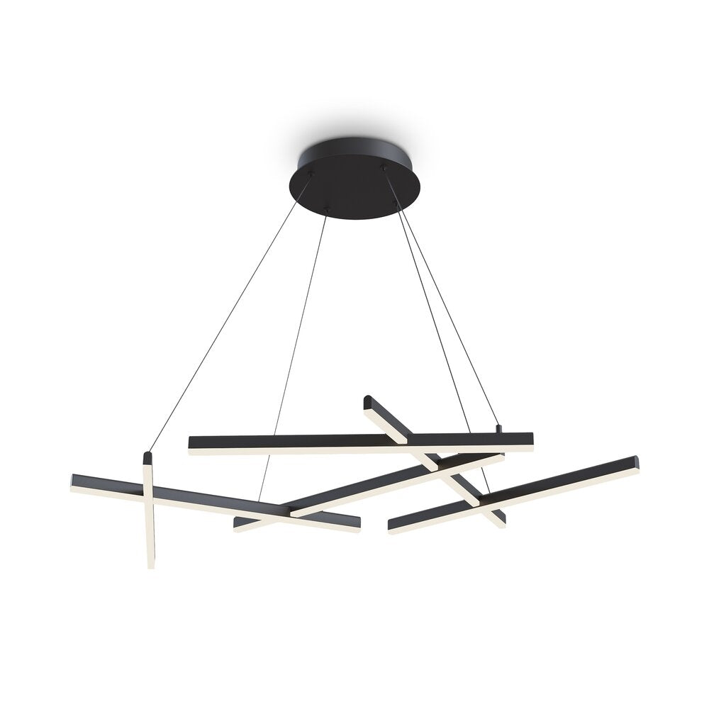 Maytoni Line Black LED Pendant Light x 6