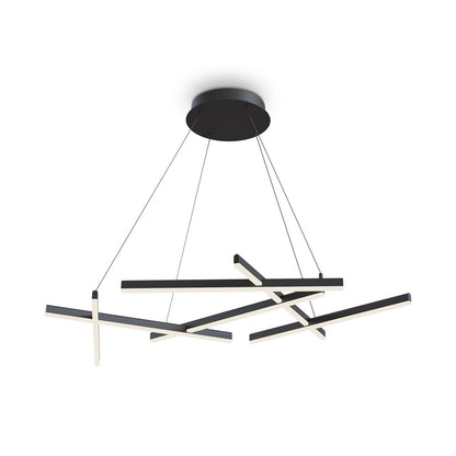 Maytoni Line Black LED Pendant Light x 6