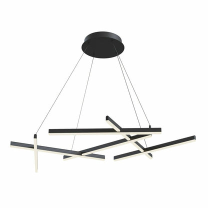 Maytoni Line Black LED Pendant Light x 6