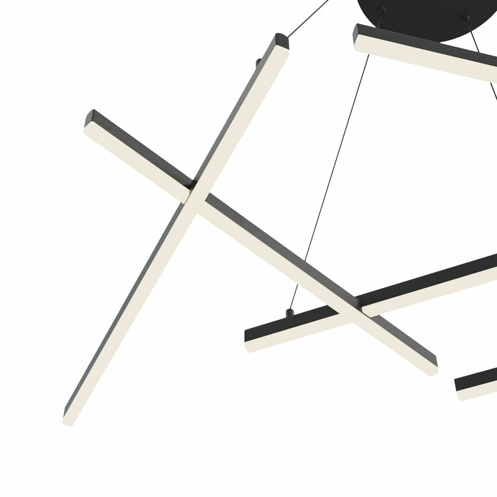 Maytoni Line Black LED Pendant Light x 6