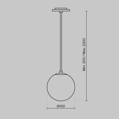 Maytoni LUNA Black Pendant Light P039PL5W3K10INSB