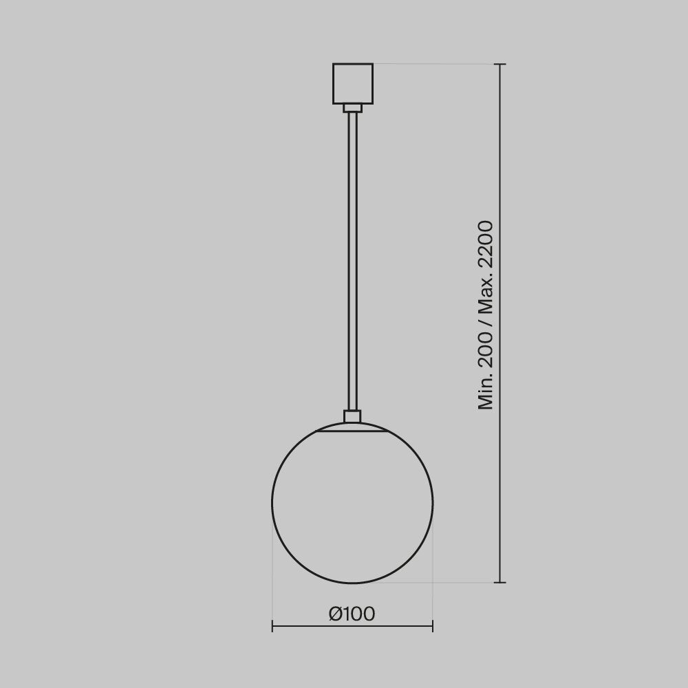 Maytoni LUNA Black Pendant Light P039PL5W4K10B
