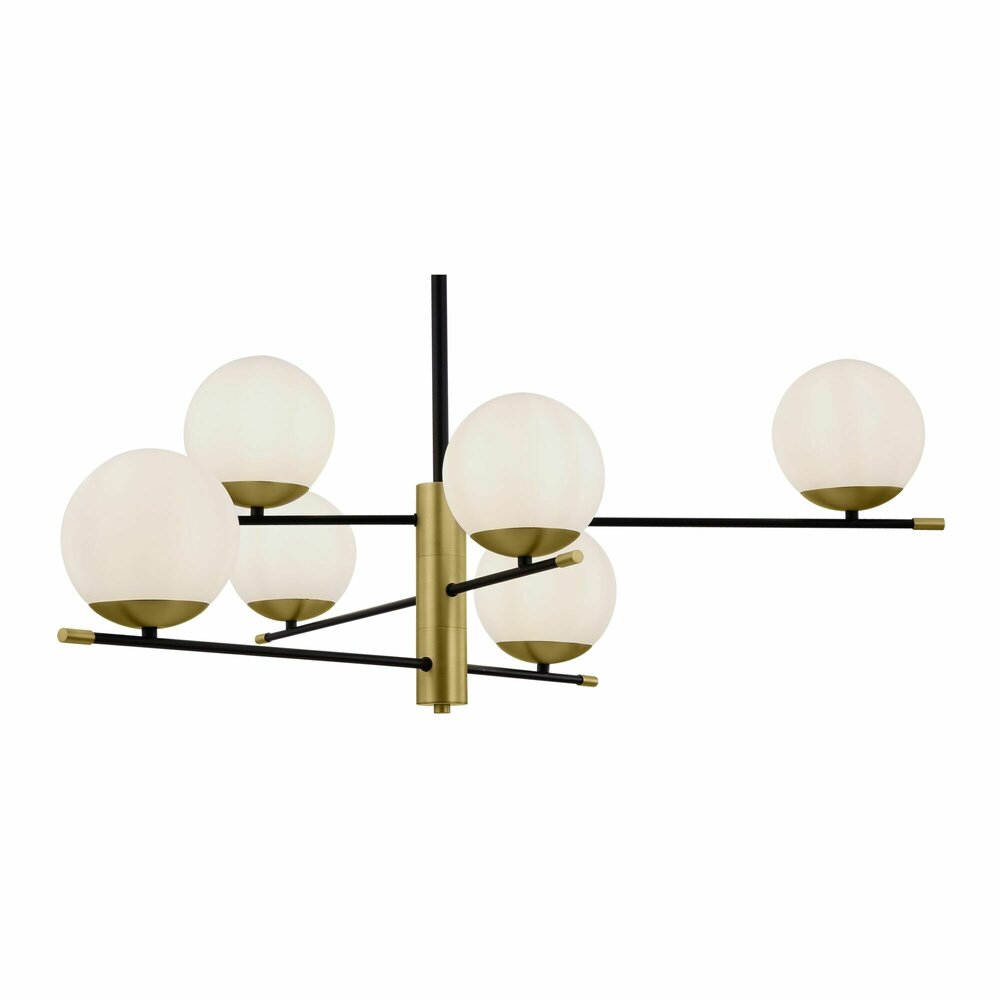 Maytoni Nostalgia Gold/White Pendant Light 6 Bulbs