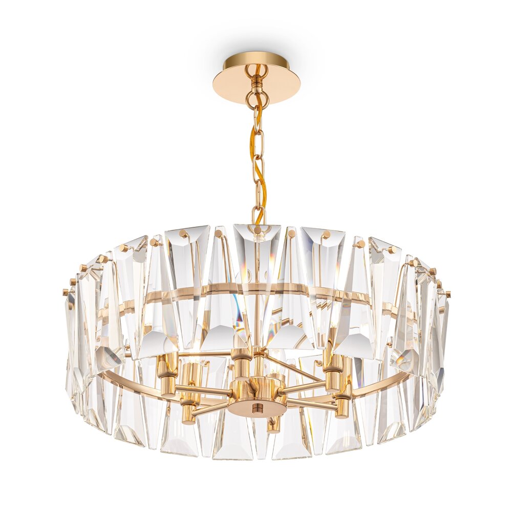 Maytoni Puntes Pendant Gold/Clear 6 Bulbs