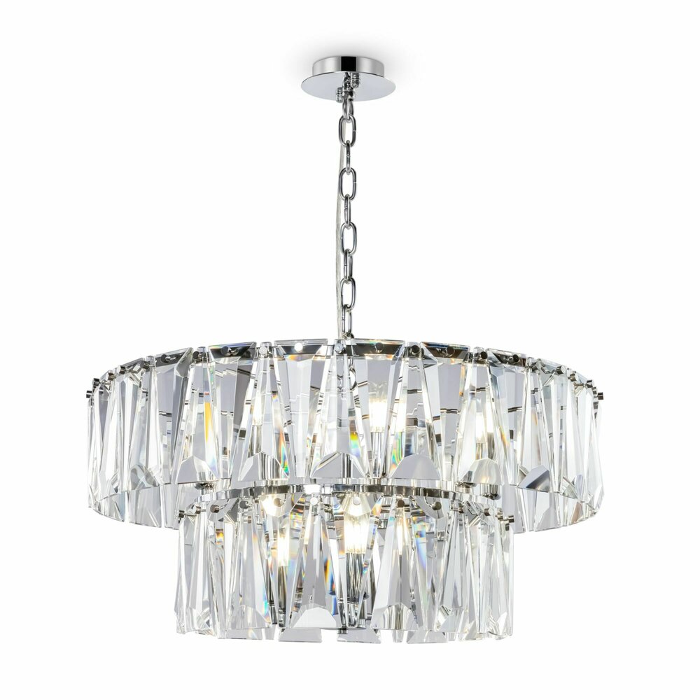 Maytoni Puntes Pendant Chrome/Clear 12 Bulbs