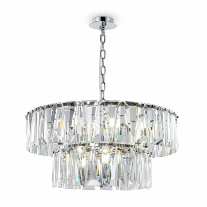 Maytoni Puntes Pendant Chrome/Clear 12 Bulbs