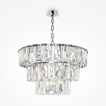 Maytoni Puntes Pendant Chrome/Clear 18 Bulbs
