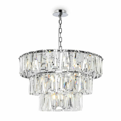 Maytoni Puntes Pendant Chrome/Clear 18 Bulbs
