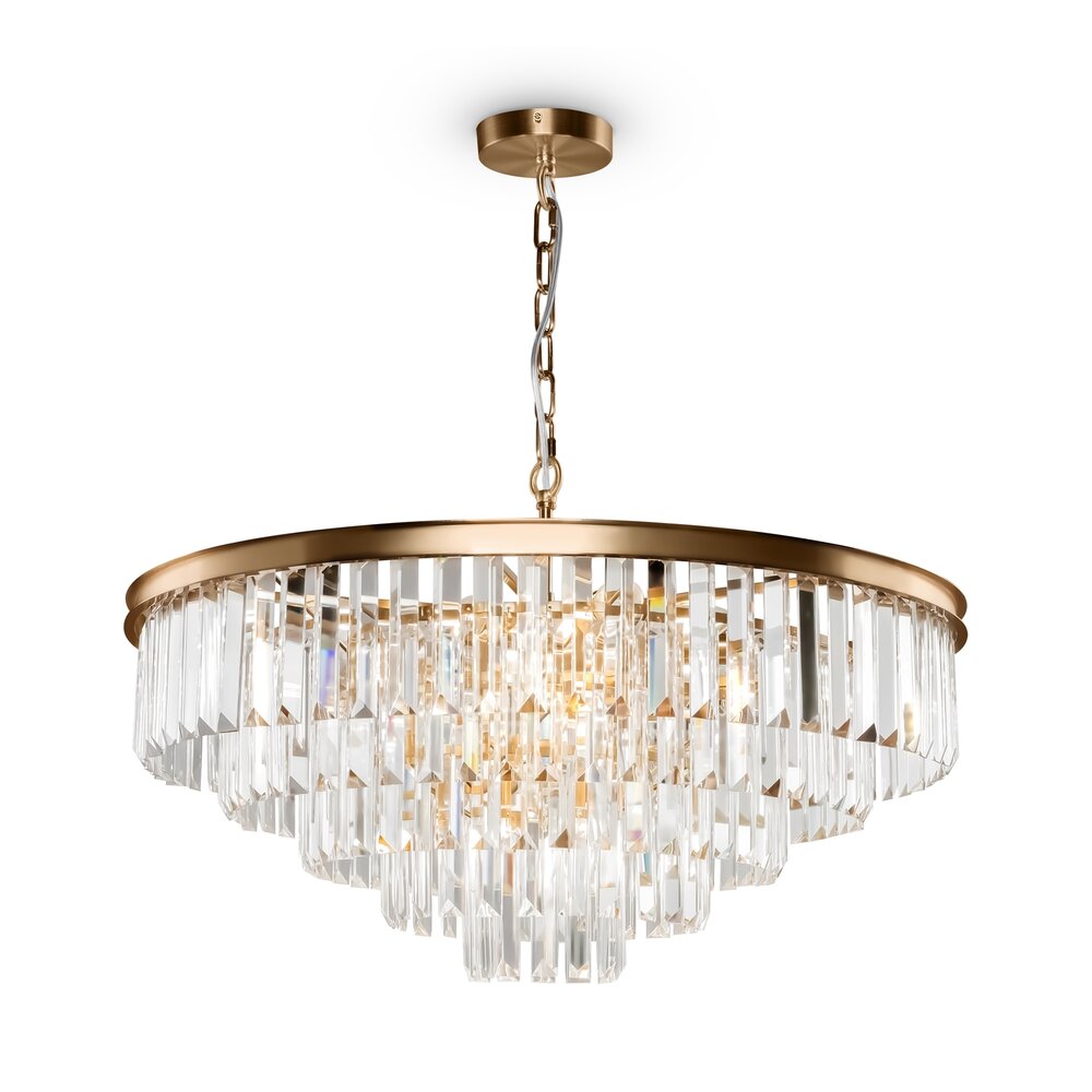 Maytoni Revero Brass/Yellow Pendant Light 12 Bulbs