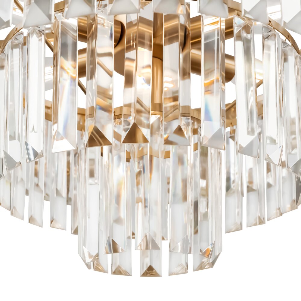 Maytoni Revero Brass/Transparent Pendant Light 7 Bulbs