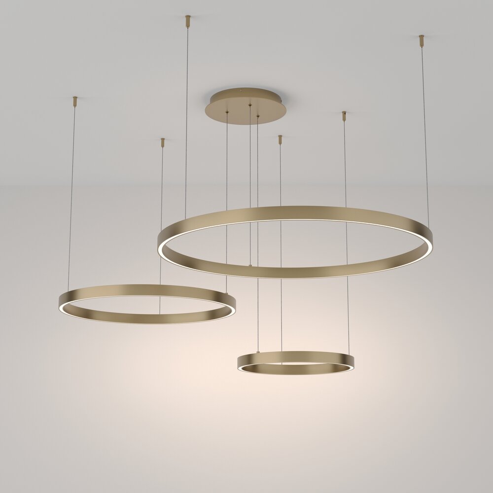 Maytoni Rim Brass LED Pendant Light x 3
