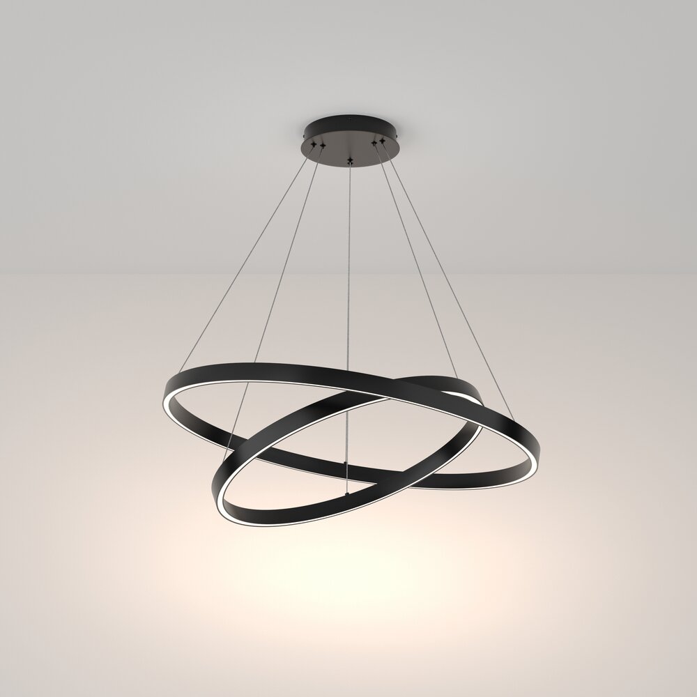 Maytoni Rim Black LED Pendant Light x 2