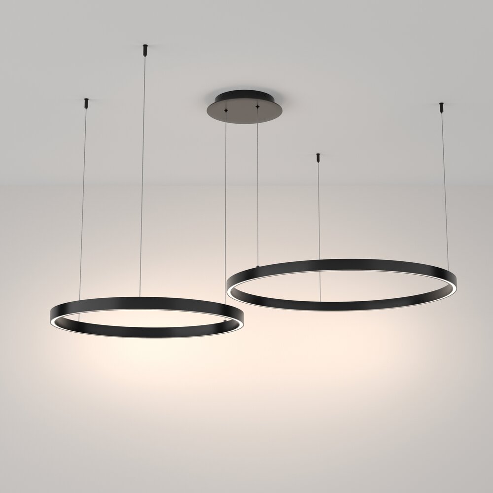 Maytoni Rim Black LED Pendant Light x 2