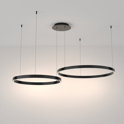 Maytoni Rim Black LED Pendant Light x 2