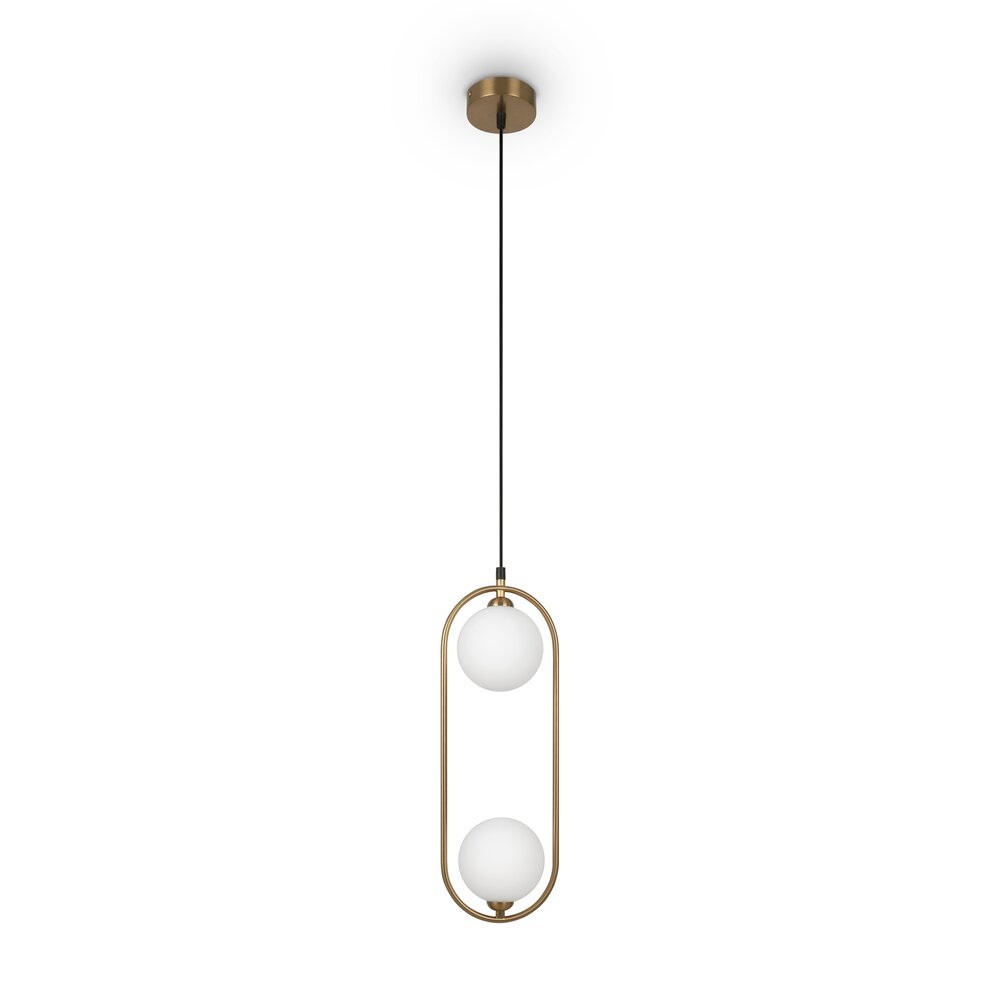 Maytoni Ring Pendant Brass/White 2 Bulbs