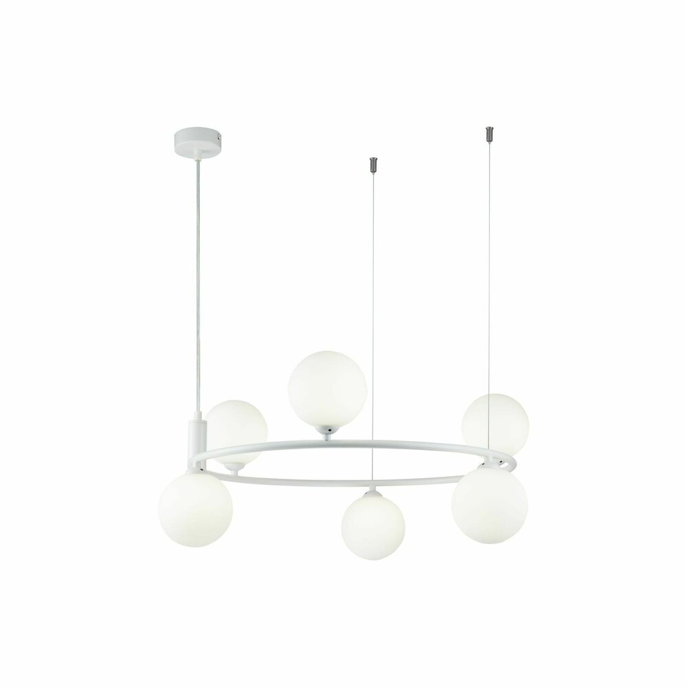Maytoni Ring Pendant White/White 6 Bulbs