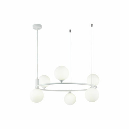 Maytoni Ring Pendant White/White 6 Bulbs