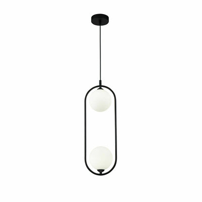 Maytoni Ring Pendant Black/White 2 Bulbs