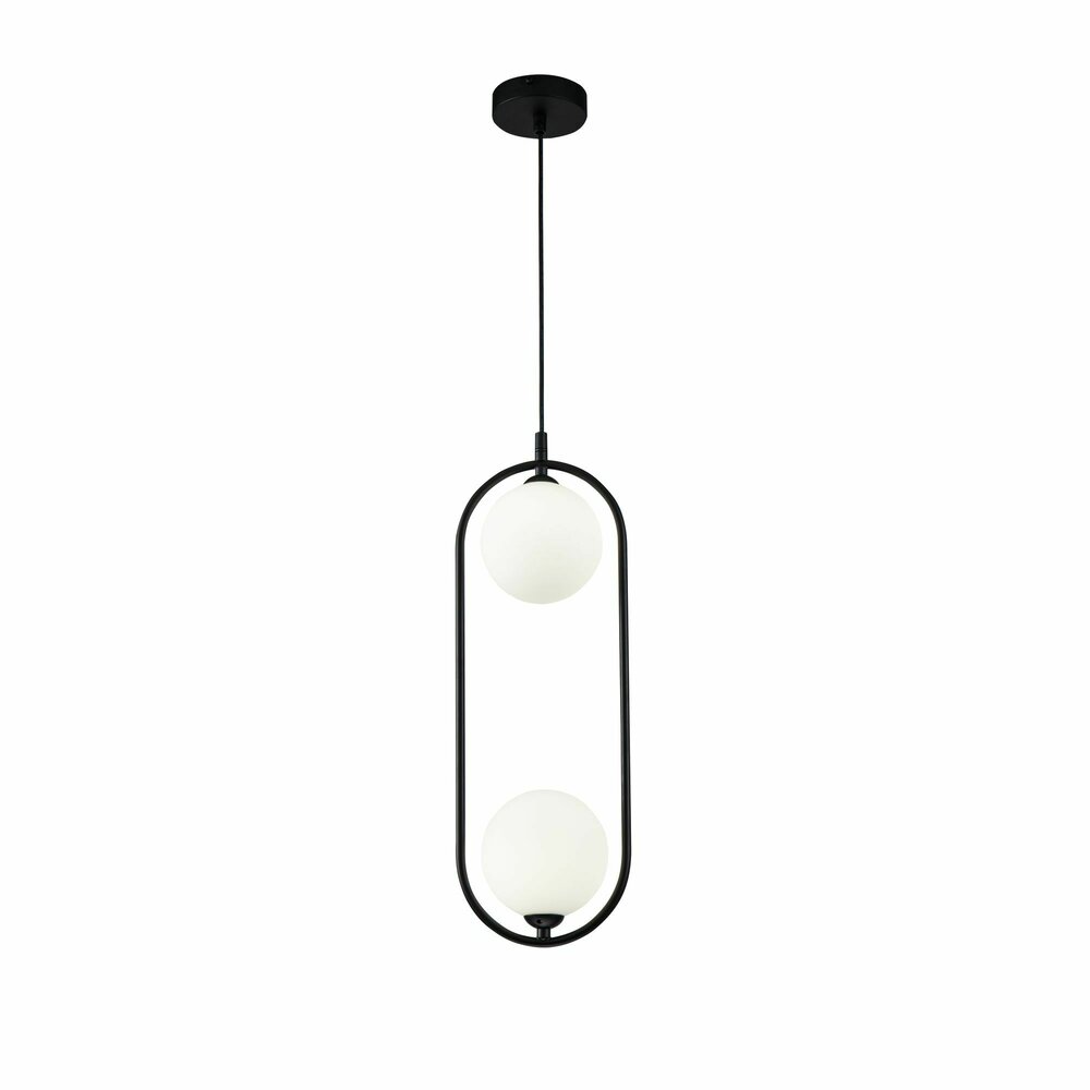Maytoni Ring Pendant Black/White 2 Bulbs