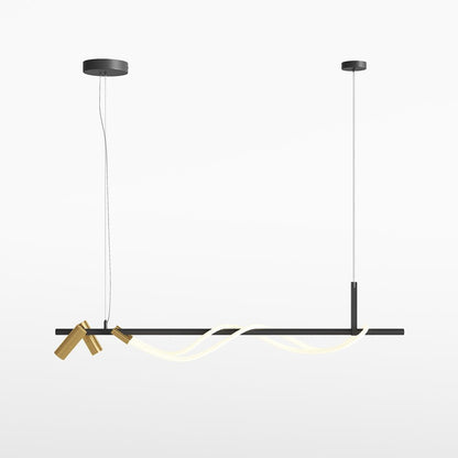 Maytoni Tau Pendant Black/Gold Bulbs