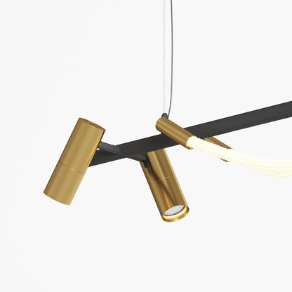 Maytoni Tau Pendant Black/Gold Bulbs